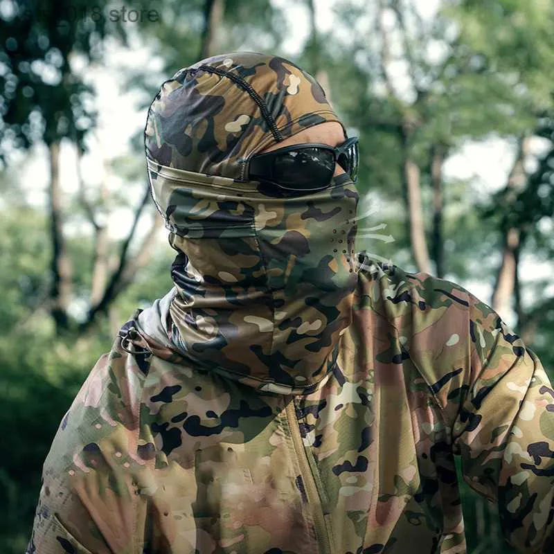 Cagoule Militaire Tactique De Camouflage, Masque Complet, Bandanas