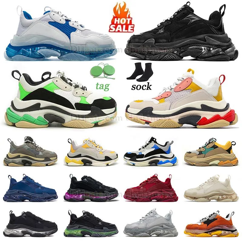 balenciaga triple s green blue