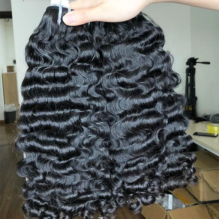 1 pacote de acordo com água por atacado encaracolado 100% vietnamita cru feixes de cabelo humano não processado cor natural extensão do cabelo