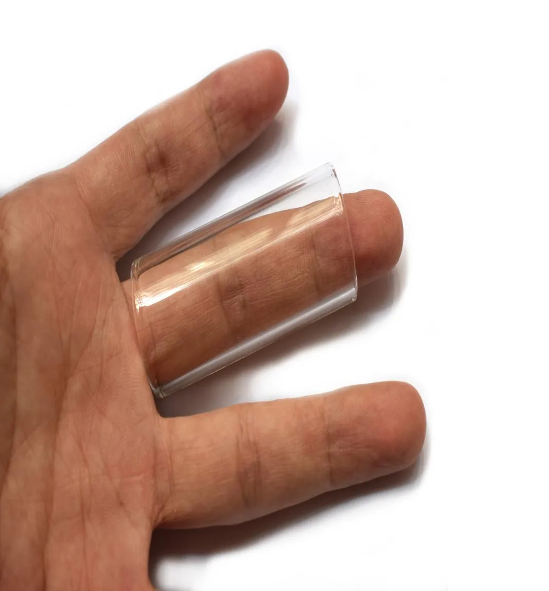 Useful Guitar Glass Knuckle Slide Transparent Clear Guitar Finger