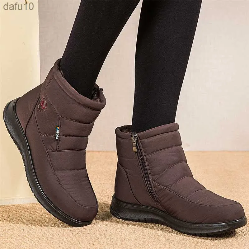 Stivali da donna 2022 Scarpe invernali da donna Stivaletti impermeabili Stivali da neve neri Corti invernali Botas Mujer Casual Botines Donna L230704