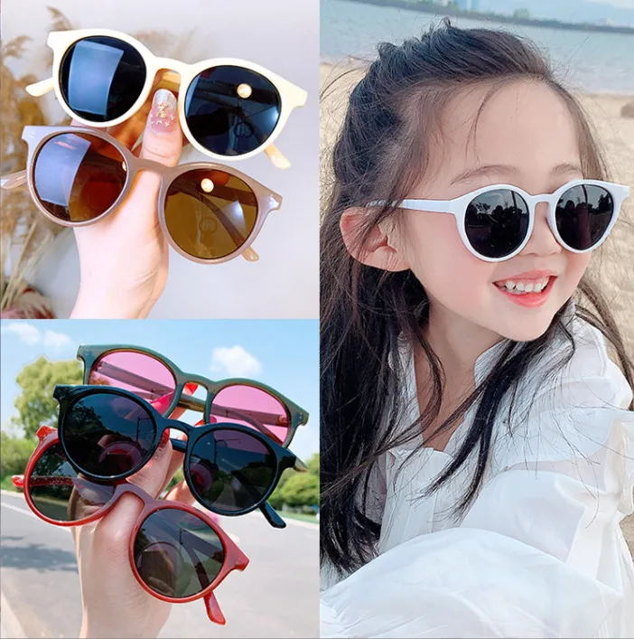 Crème solaire pour enfants enfants mode ronde enfants garçon fille lunettes élégantes bébé étudiant lunettes lunettes de fête UV400 230718