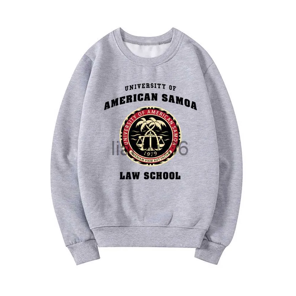 Womens Hoodies Sweatshirts University of American Samoa Law School Sweatshirt Crewneck Unisex Truien Grafische Hoodies Vrouwen Streetwear Sweatshirt J230718