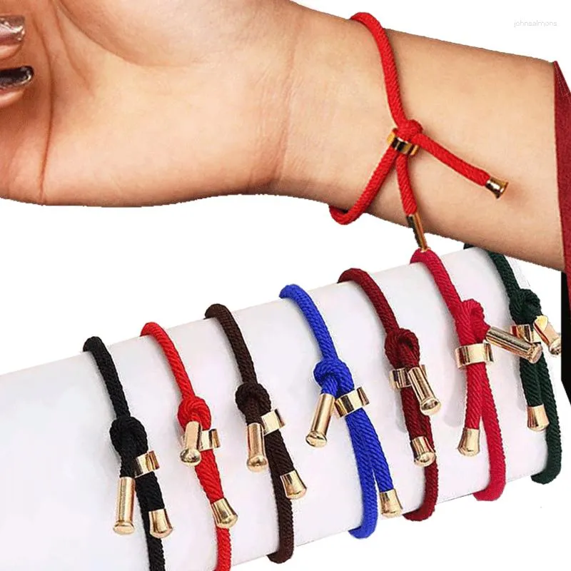 Braccialetti a maglie Protezione rossa regolabile Amuleto portafortuna Bracciale a corda intrecciata per uomo Donna Coppia Regali di San Valentino