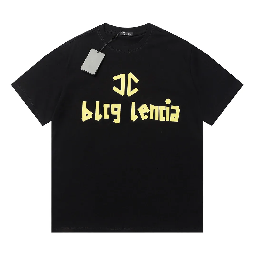 BLCG LENCIA Summer Foots High Street Hip-Hop в стиле 100% качество хлопка мужчин и женщин с рукавом свободные футболки негабаритные топы 23247