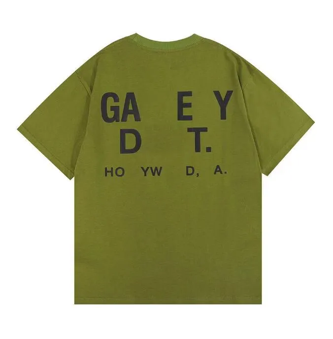 2023 Camisetas Masculinas Femininas Camisas de grife Galleryes Cottons Men's Casual Shirt Clothing Street Shorts Sleeve Clothes
