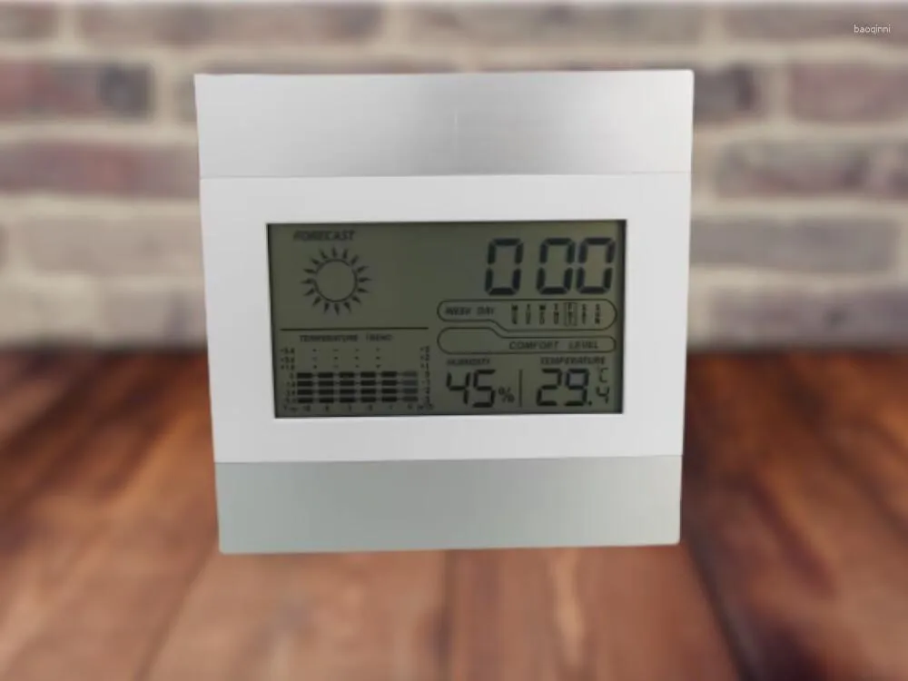 Relógios de mesa Eletrônicos Despertador digital Relógio com temperatura Umidade Calendário Snooze Alimentado por bateria para home office