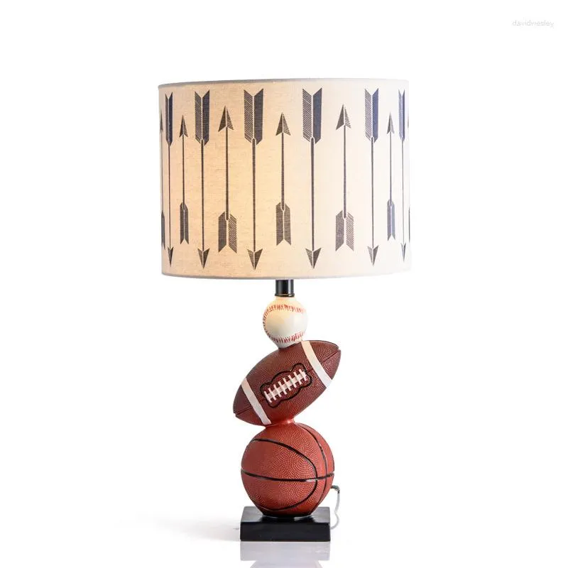 Bordslampor amerikansk designer individuell basketlampa heminredning pojkar/flickor/barn rum sovrum sovrum studie salong studo