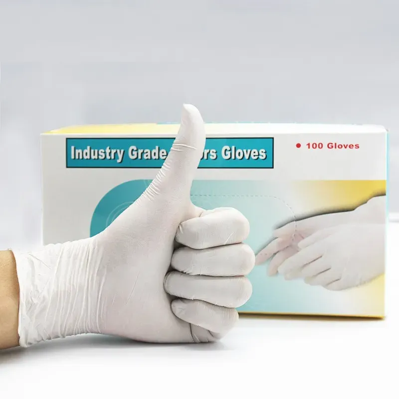 factory outlet Disposable Gloves 100pcs/box Latex Gloves Factory Salon Household Garden Gloves Universal For Left and Right Hand