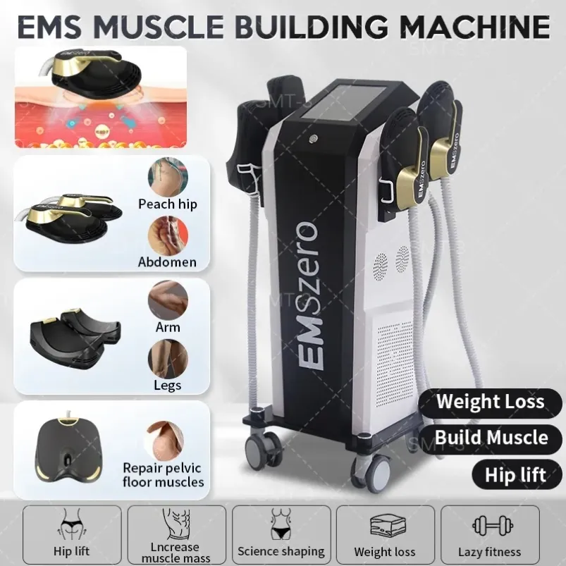 DLS-EMSlim Muskelstimulator RF Körper Abnehmen EMSZERO 14 Tesla 6000W Schönheit Ausrüstung EMS Bildhauerei Maschine Becken Pads Verfügbar