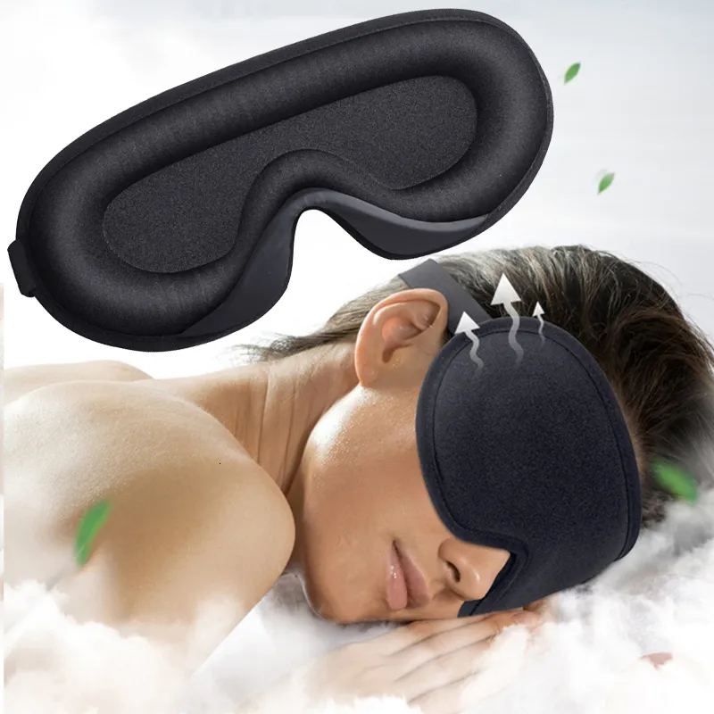 Masseur pour les yeux Ombrage 3D Masque pour les yeux Masque de sommeil en mousse à mémoire de rebond pour les yeux Couverture pour voyager Les yeux bandés Protection des yeux Massage 230718