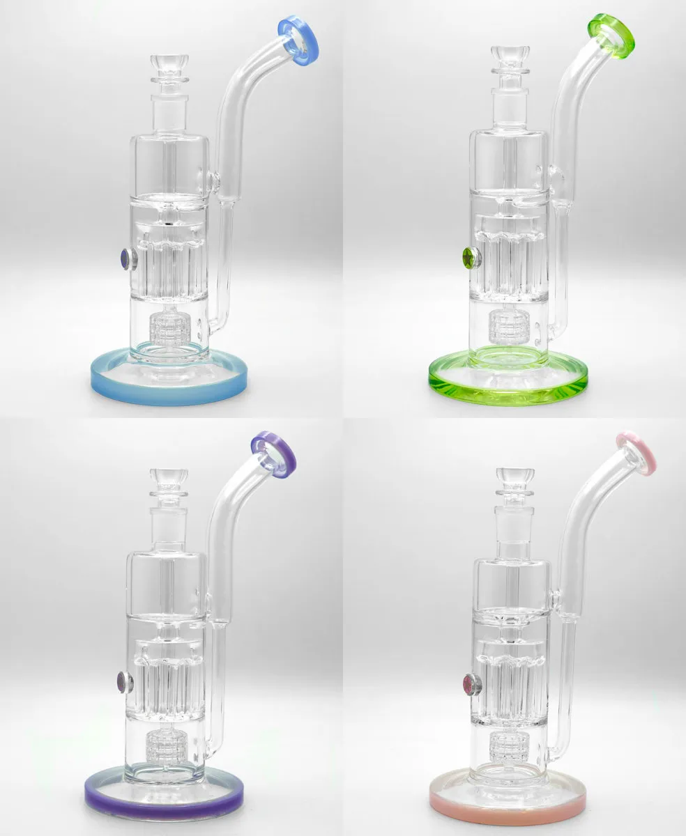 Vintage Premium Bubbler Glass Bong Water Hookah Rookpijp Original Glass Factory Made kan klantlogo plaatsen door DHL UPS CNE