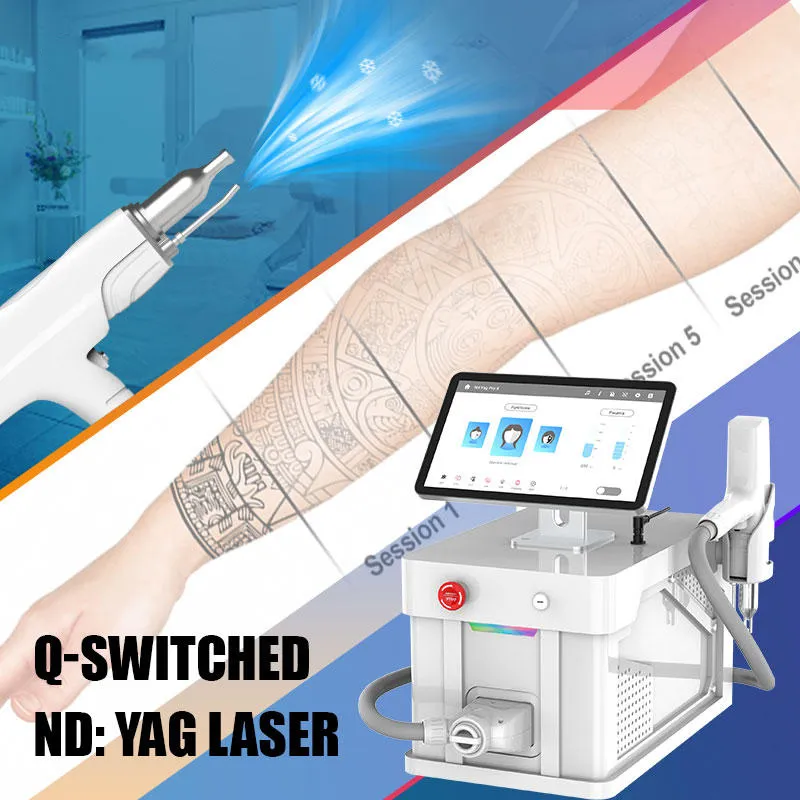 Máquina do laser da remoção do pigmento do laser do ND YAG do tratamento da acne da remoção da tatuagem do laser do picosegundo do poder superior com 532nm 755nm 1064nm 1320nm para a pigmentação