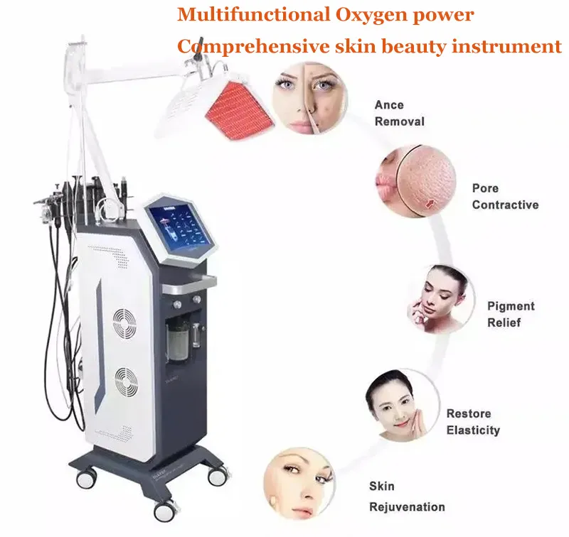 PDT LED 전문 다기능 13에서 1 미세 박피술 딥 클렌스 히드라 제트 껍질 스킨 분석기