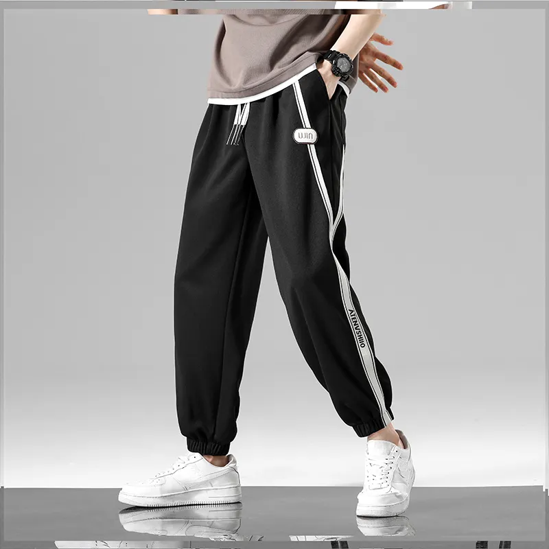 Plus Size 8xl Mannen Gym Katoen Casual Joggers Grote Heren Sportkleding Fitness Broek Pocket Gebreide Stretch Enkel Kength Man