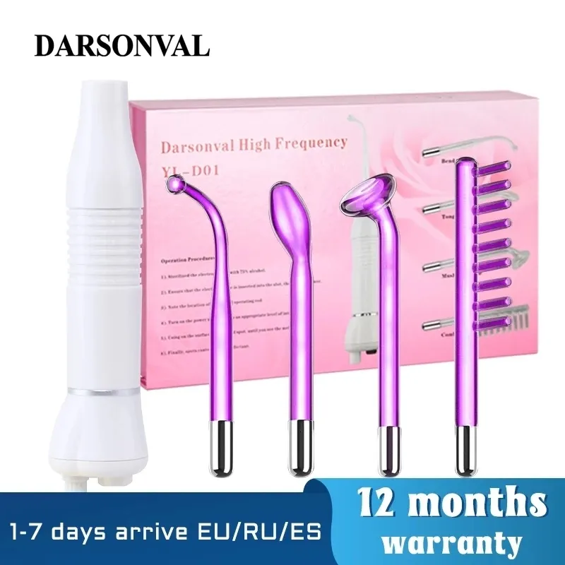 Cleaning Tools Accessories DARSONVAL Apparatus High Frequency Machine Acne Tools Face Massager D'arsonval Skin Care Beauty Spa Darsonval For Hair 230718