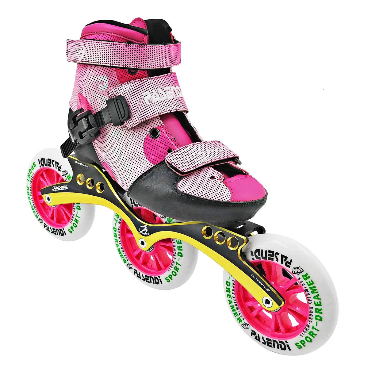 Schlittschuhe Pasendi Kid Inline Kinder verstellbar Einzelwaschschuhe Roller 4 Größenverstellbar 3 Räder Skating 230717