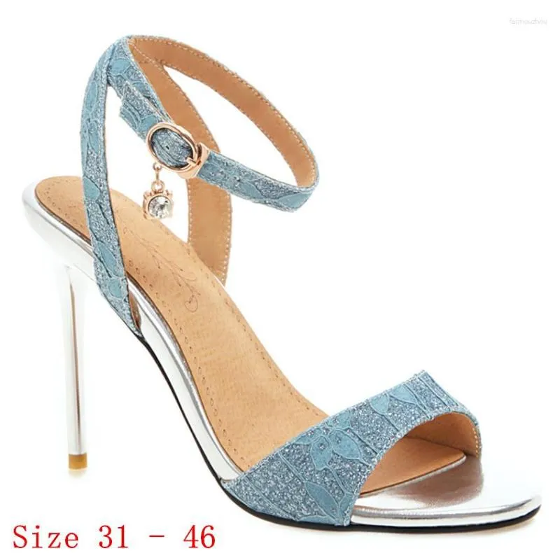 Women Gladiator Sandals 5699 10 CM High Heels Summer Shoes Woman Heel Plus Size 31 - 46