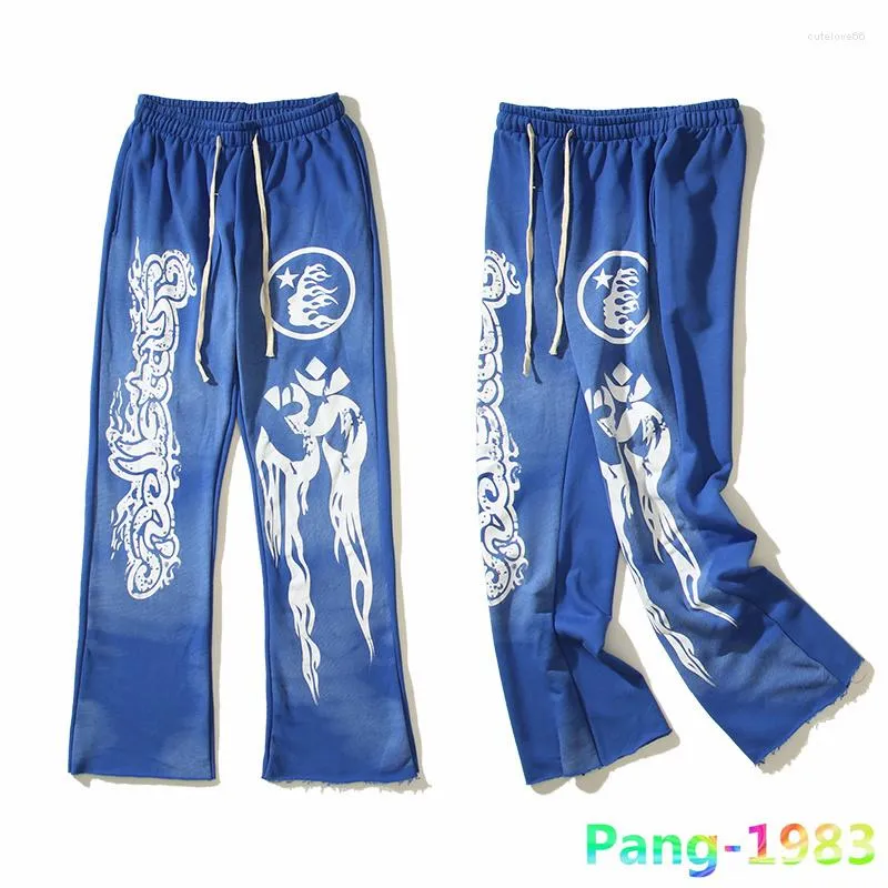 Pantalons pour hommes mode bleu Micro cloche-bas hommes femmes haute qualité coupe irrégulière sport toutes saisons pantalon polyvalent