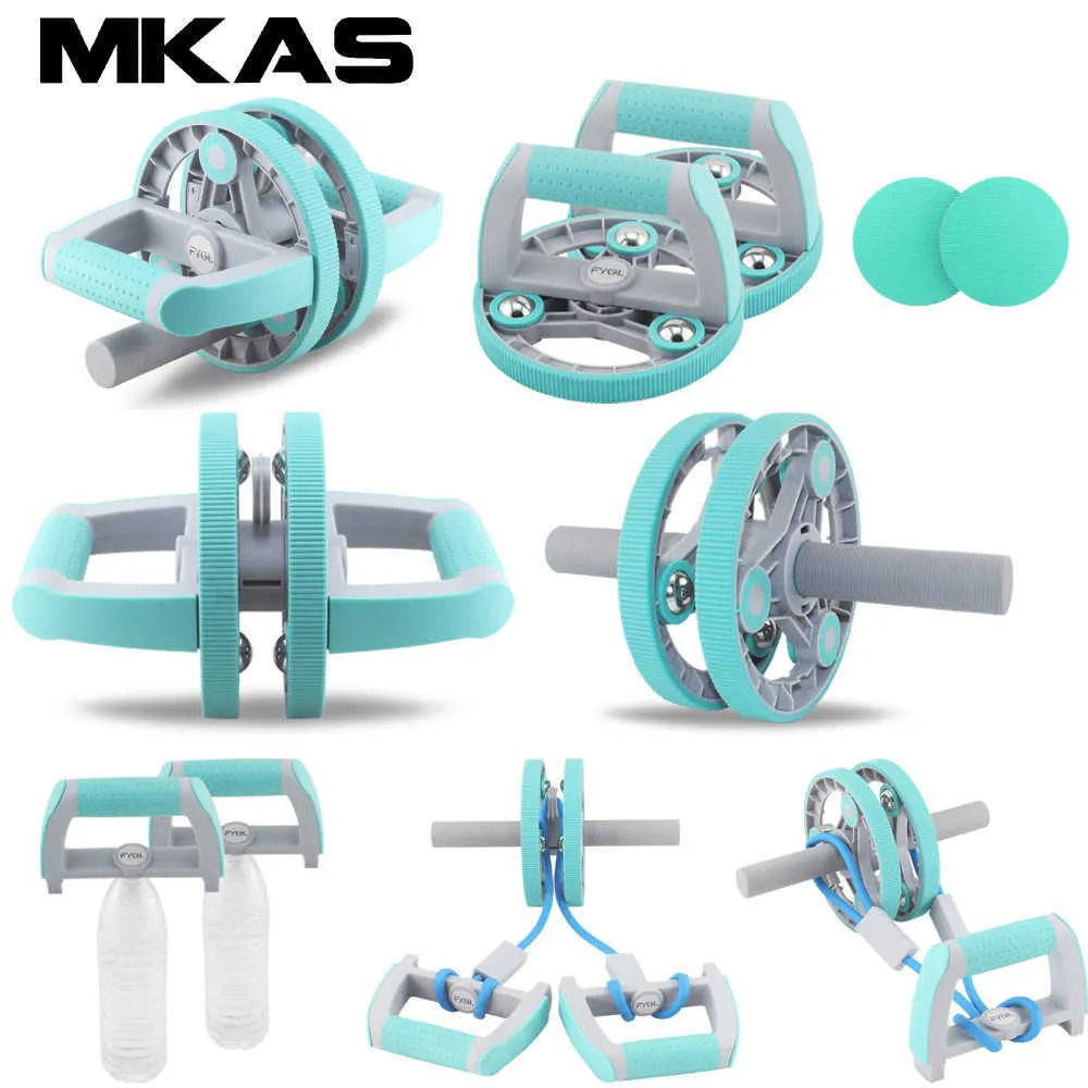 Ab Rollers Multifunctionele Fitness Workout Apparatuur Voor Thuis-Workouts Ab-Roller Push-Up-Bars Dumbbell-Sets Kettlebells Weerstandsbanden HKD230718