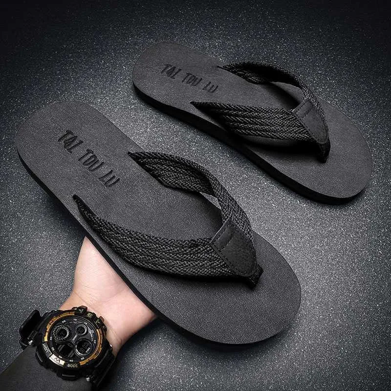 Slippers Men Summer Slippers Men's Flip Flop Beach EVA Slippers for Man 2023 Comfortable Flip Flop Non-slip House Slippers Plus Size 50 L230718