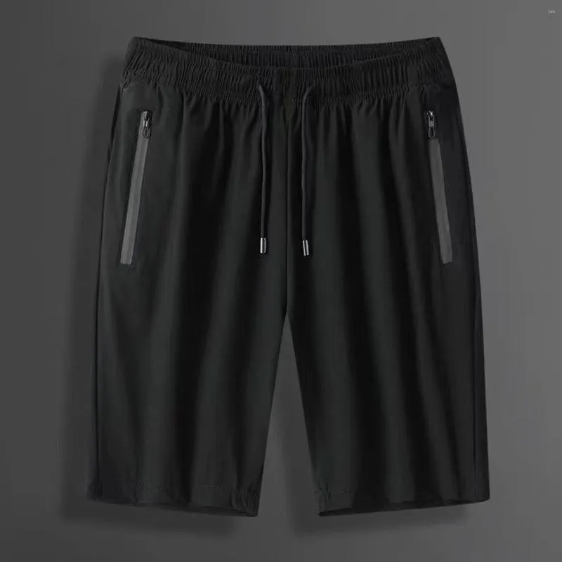 Men's Shorts Mens Ice Silk Five Point Pants Casual Slim Beach Show Thin