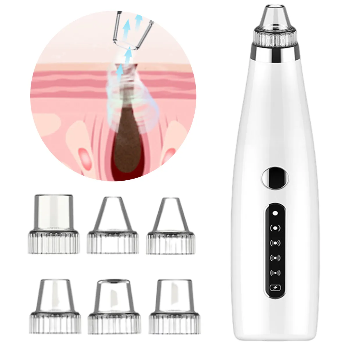 Cleaning Tools Accessories Blackhead Remover Electric Vacuum Suction Blemish Cleaner Face Care Tool Pore Nose Acne Pimple Needle Tag Removal Beauty Health 230718