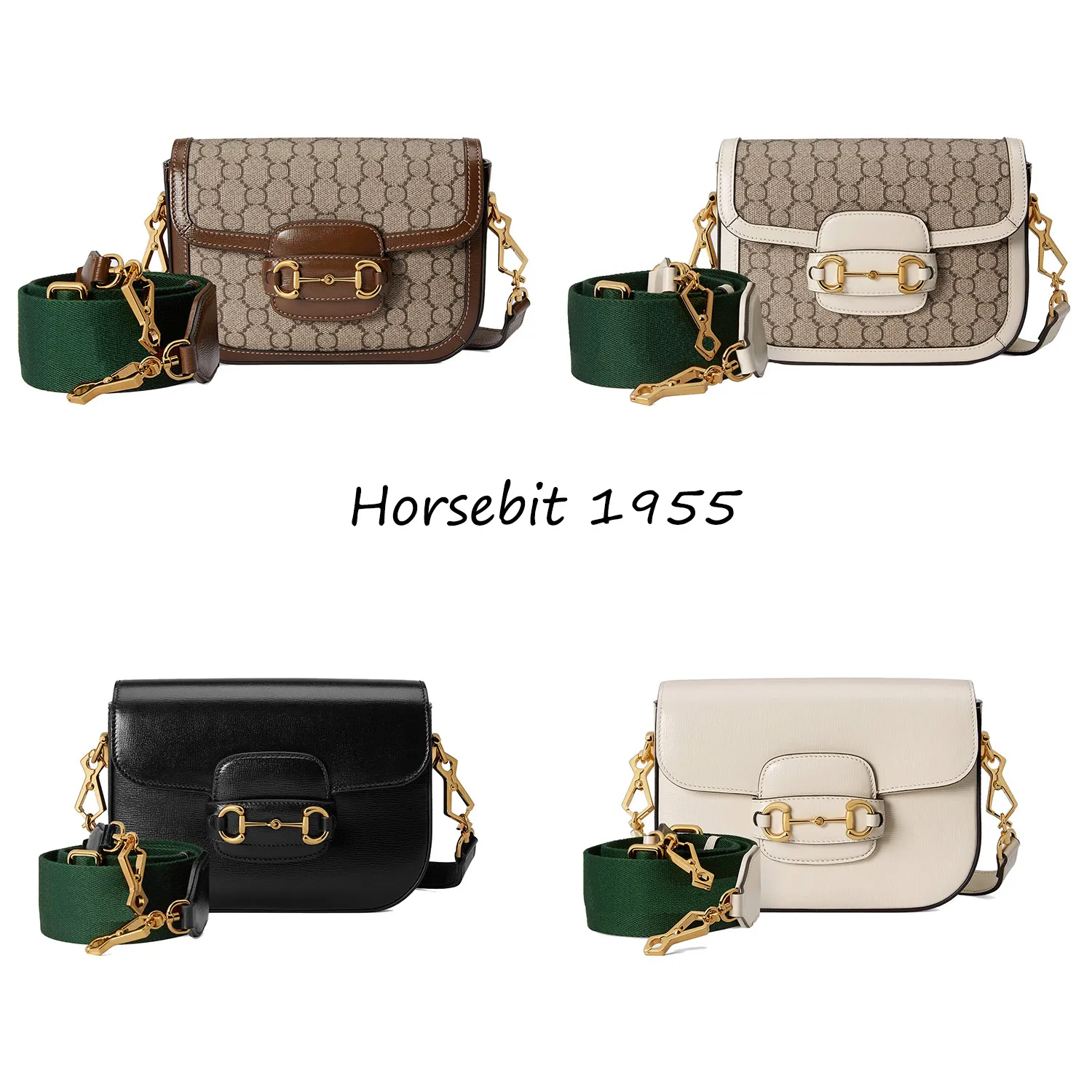 Вечерние сумки роскошные дизайнерские бренды мода Horsebit 1955 серия на плечевой сумке мини -сумка для кроссбакса (с съемными плечевыми ремнями)