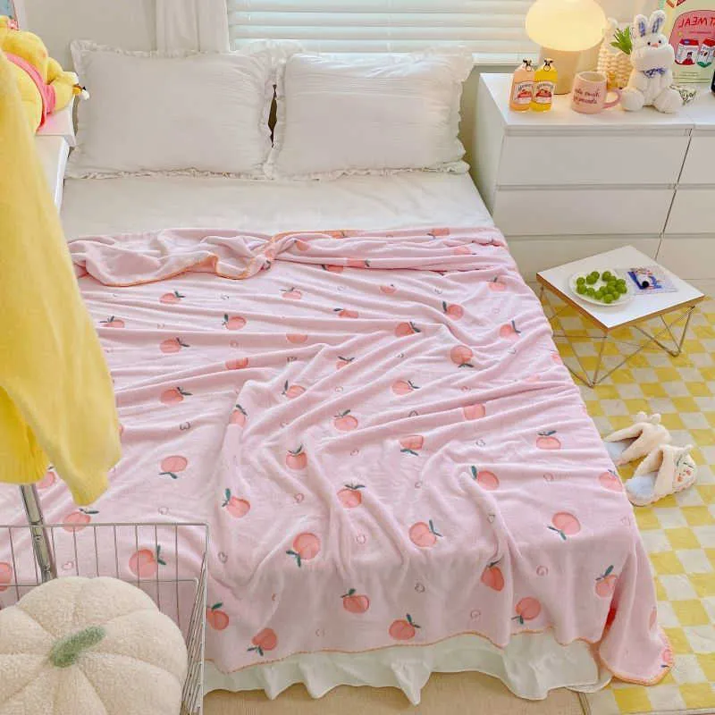 Decke Decke Frühling Sommer Bettdecke Schlafzimmer Dekor Büro Sofa Niedliche flauschige Tagesdecke auf dem Bett R230617