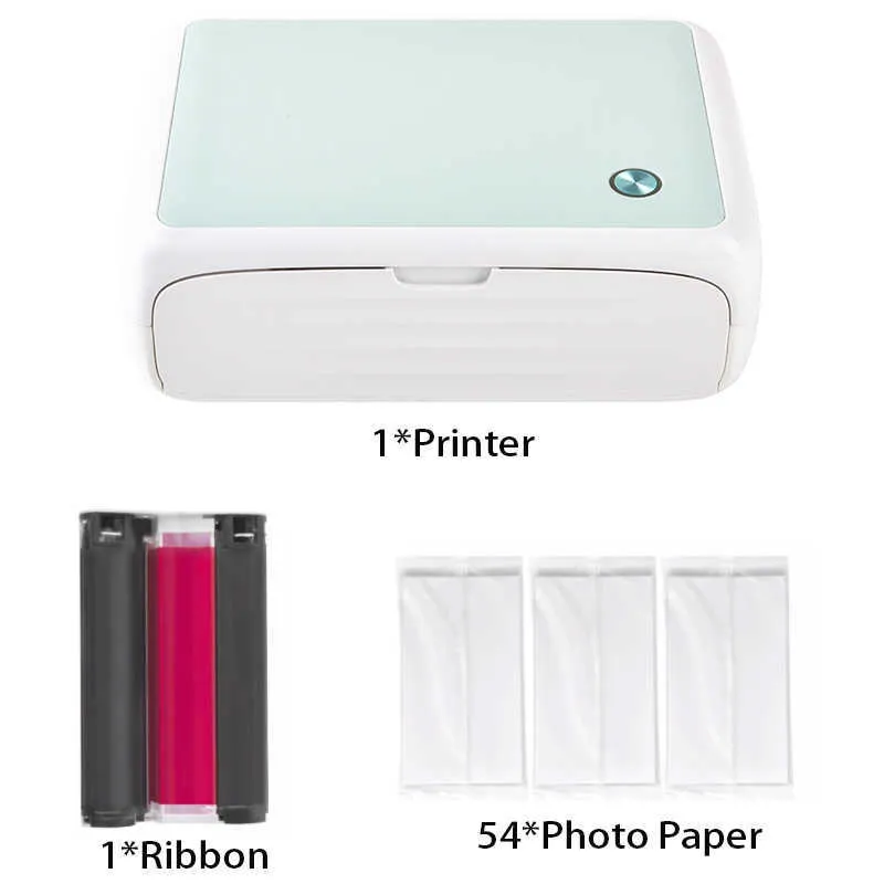 Imprimantes Imprimante Photo Couleur Imprimante Photo Couleur Sans Fil  Portable USB Bluetooth 300DPI Imprimante À Sublimation Thermique Ou Ruban  De Papier X0717 Du 33,02 €