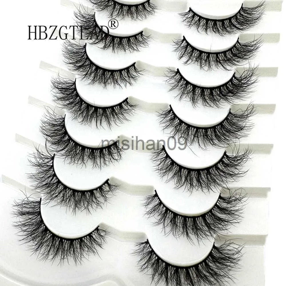 False Eyelashes NEW 7Pairs False Eyelashes 6D Super Fluffy Wispy Faux Mink Eyelashes Cat/Fox Eye Effect Dramatic Lashes Eyelash Extension Makeup J230717