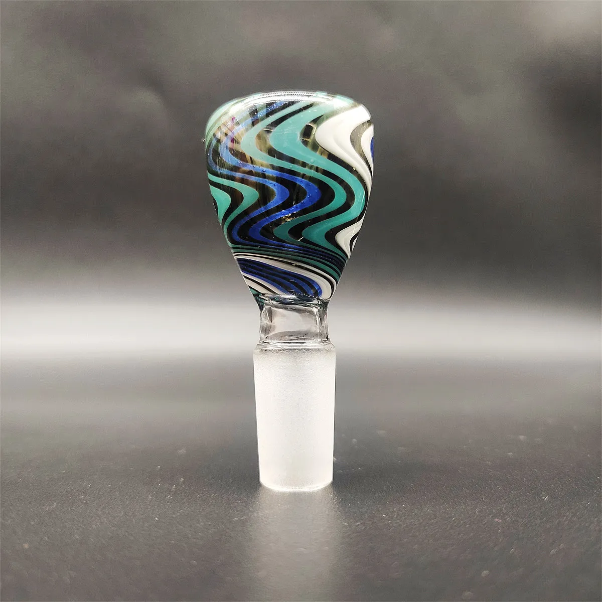 2023 Perruque Wag 14mm Épaisseur Bol Pièce Bong Glissière En Verre Conduites D'eau Crème Teal Noir Blanc Multi Couleur Mixte Noir Pointe Diapositives Heady Bols Colorés Homme Fumeur Accessoire