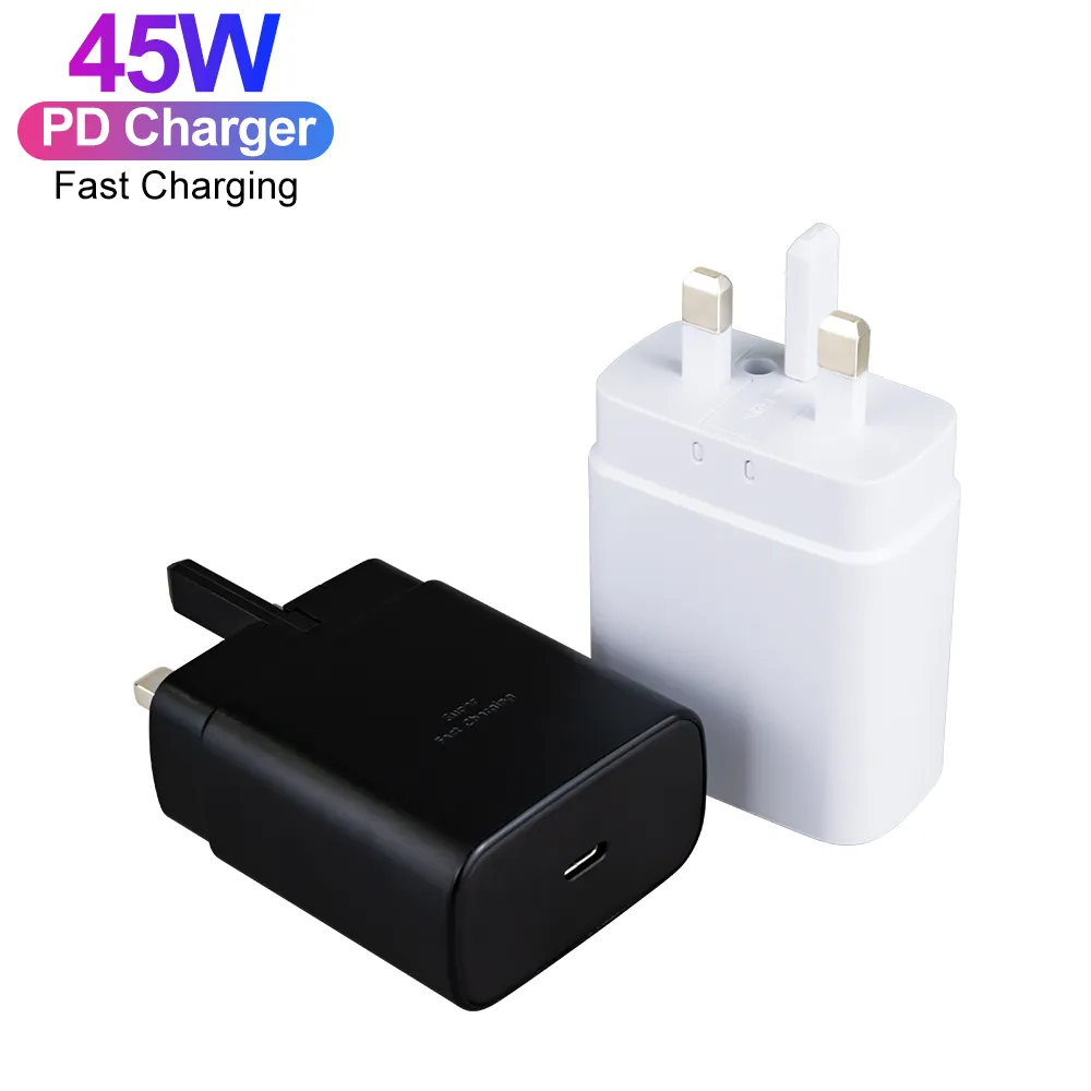 45W Superschnelles Ladegerät USB C Port Adapter Ladegerät für Samsung Galaxy S22 21 Schnellladung Typ C tragbares Reiseladegerät