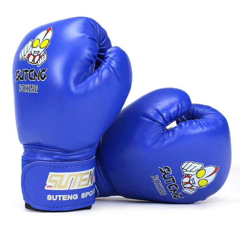 Protective Gear Hot sale 1 Pair Kids Gift Children Kickboxing Kick Box Training Punching Sandbag Sports Fighting Gloves MMA Boxing Glove HKD230718