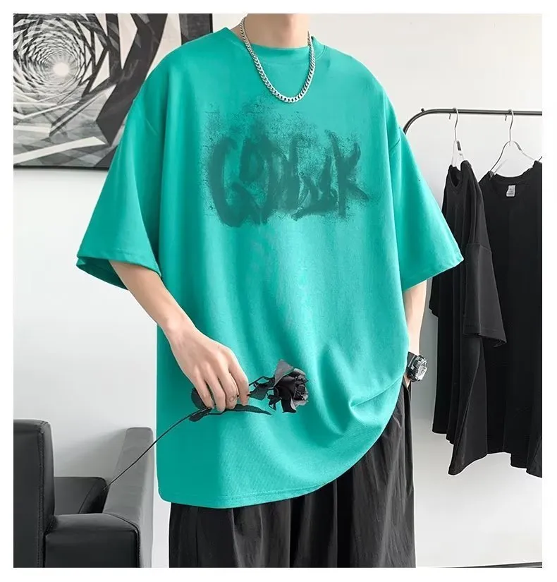 Męskie koszulki Męskie T-shirt z krótkim rękawem Summer bawełniany trend luźne berserk ponadwymiarowa streetwear harajuku ponadgabarytowe graficzne odzież w stylu vintage 230717