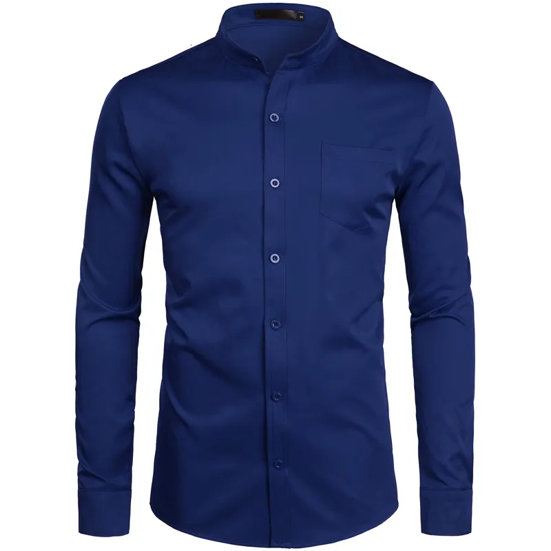 purple dress shirts for men Hisdern Men's Dark Purple Splicing Dress Shirt For Office Wear M