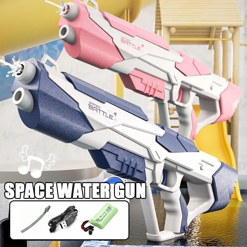 Sand Play Water Fun Space pistola ad acqua elettrica assorbimento automatico ad alta pressione combattimento all'aperto giocattolo per bambini spiaggia piscina vasca da bagno 230718