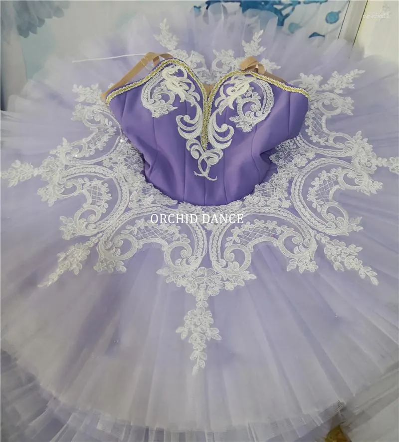 Scene Wear Professional High Quality Costom Colors tillgängliga Kids Girls Vuxen Woman Performance Omber Color Purple Ballet Tutu