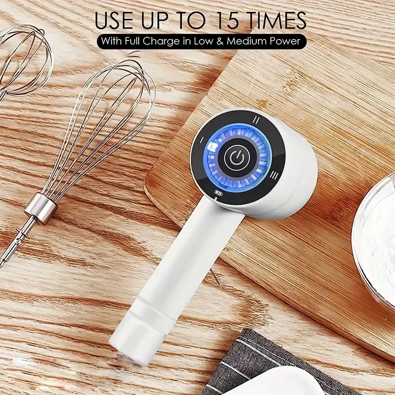 Cordless Hand Mixer Electric Whisk USB Rechargeable Handheld