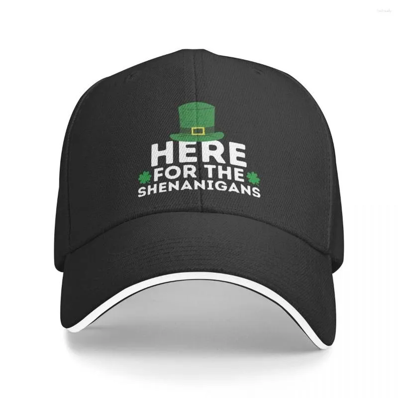 Bonés de bola aqui para Shenanigans St Patricks Day Baseball Casquette personalizado feminino masculino ourdoor primavera verão bonés