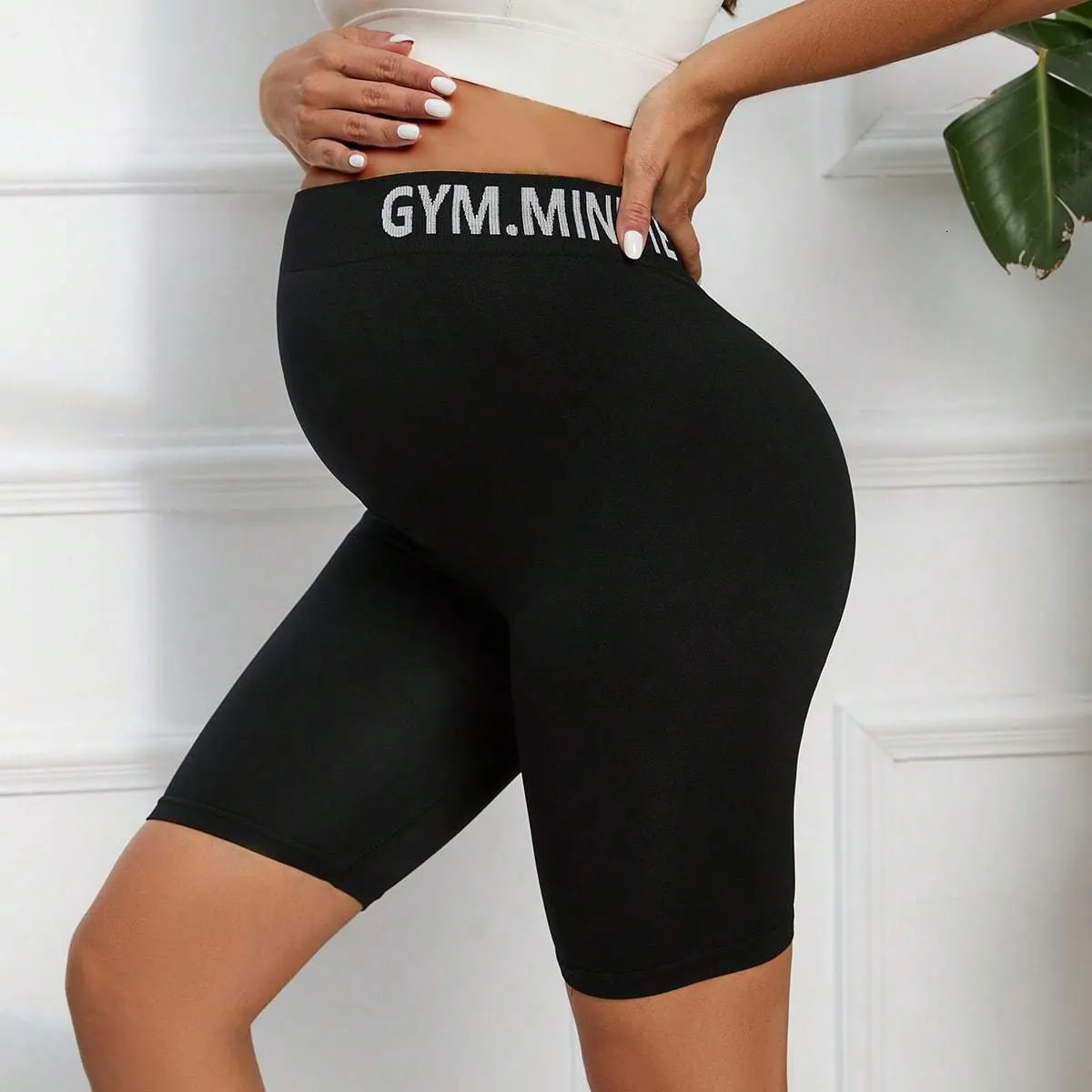 Women's Shorts Maternity Shorts Over The Belly Biker Workout Yoga Active Athletic Pregnancy Short Pants High Waist Elasticity Pregnancy Shorts 230717
