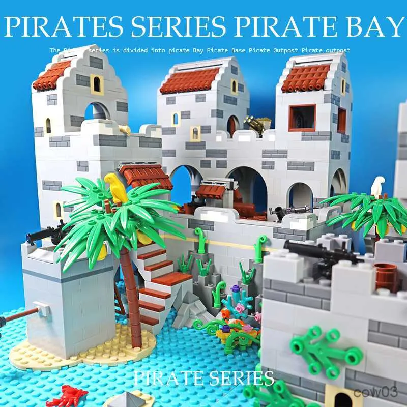 Blokken New Island Pirates Set Bouwstenen Speelgoed voor Jongens Kids Verjaardagscadeau Compatibel City Bricks Bouw Bricks R230718