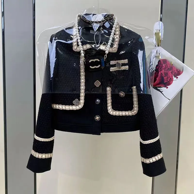 Designer Women's Polo Jacket Summer Knitwear, Embroidered Detail, Casual  Lapel Style, Metal Button Closure, Long Sleeve Fashion Top