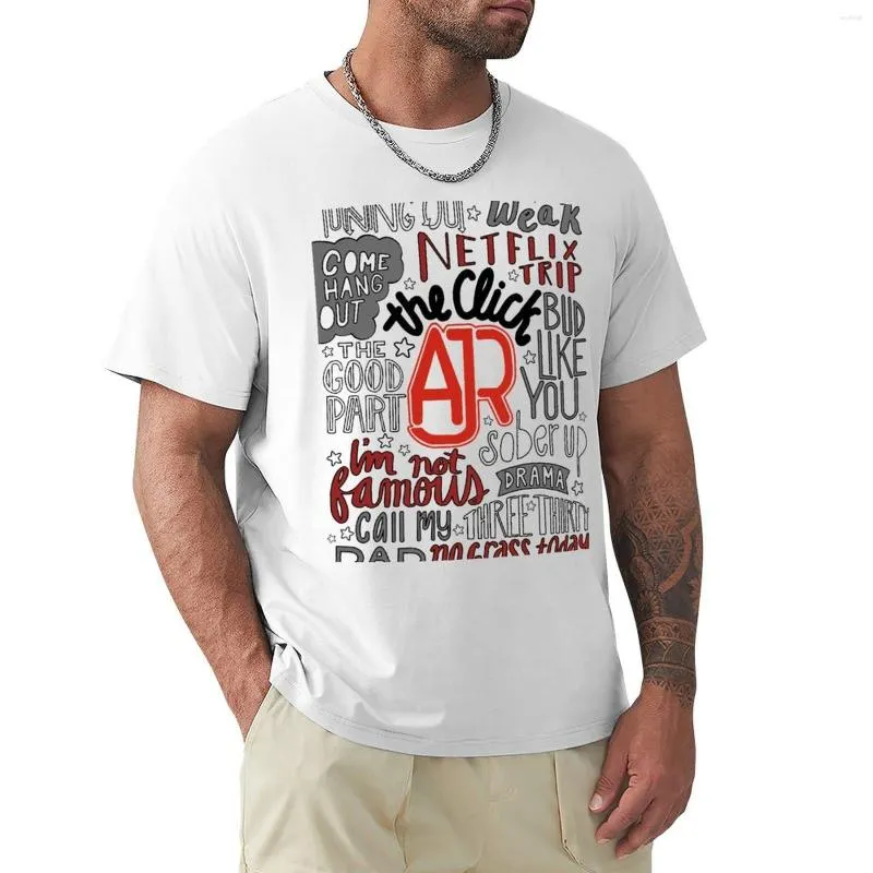 Polos masculinos AJR The Click com fundo camiseta para roupas estéticas tops para homens