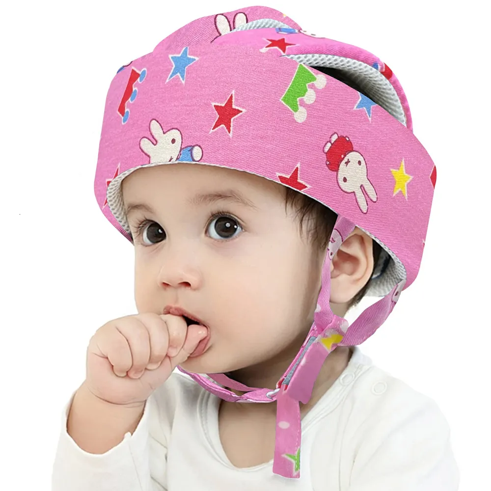 Caps Hats Baby Toddler Safety Helmet Headguard Bunny Hat Cotton Infant Head Protector Kid 6-60 Month Walking Children Cap for Boys Summer 230717