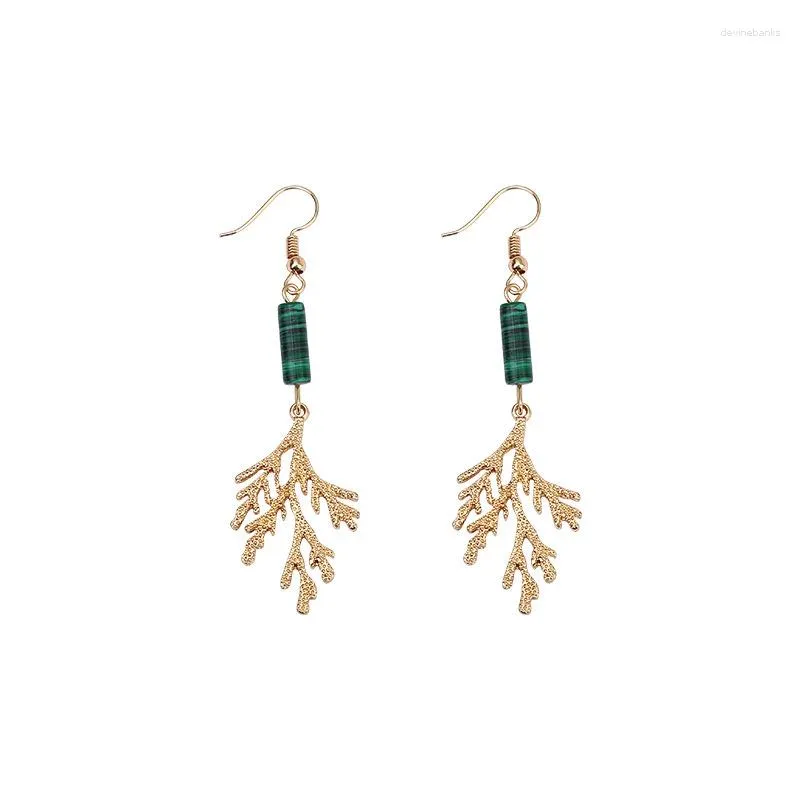 Dangle Boucles D'oreilles Version Coréenne De Gland Pour Les Femmes Long Paragraphe Branches Géométriques Forme Rétro Sauvage Alliage Bijoux