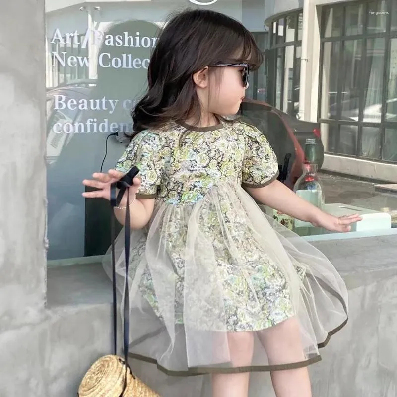 Abiti da ragazza Melario Flower Girls Dress Toddler Floral Mesh Abiti estivi Costume casual Baby Kids Vestidos