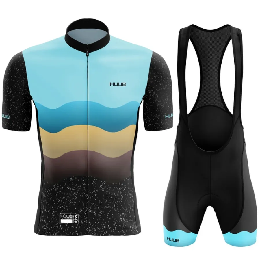 Conjuntos de camisa de ciclismo verão roupas masculinas terno mountain bike triathlon secagem rápida respirável HUUB Ropa Ciclismo 230717