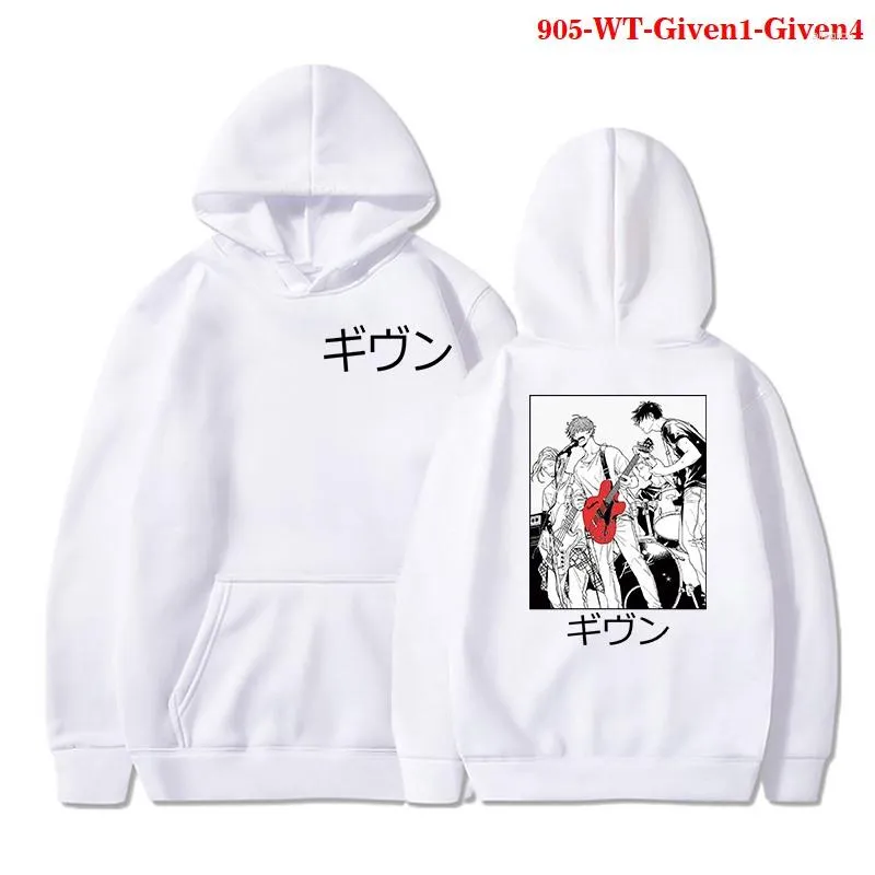 Men's Hoodies Given Men Anime Long Sleeve Yaoi Bl Cartoon Manga Music Mafuyu Sweatshirts Male