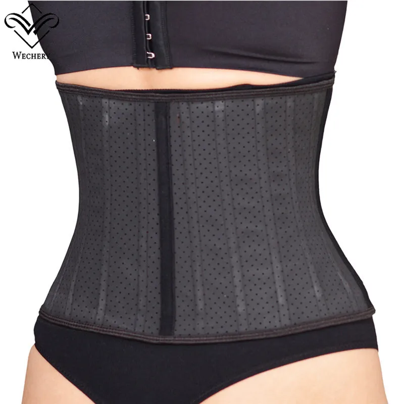 Modelador de cintura espartilho roupa íntima emagrecedora de barriga cinta modeladora modeladora de corpo 100% látex aço feminino padrão plus size